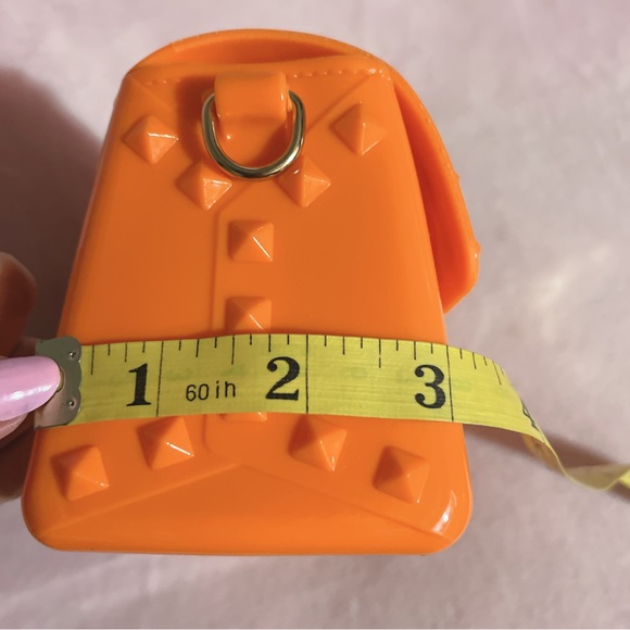 🎉HP!🎉 Orange Jelly Studded Crossbody Bag — NWOT - Picture 13 of 13